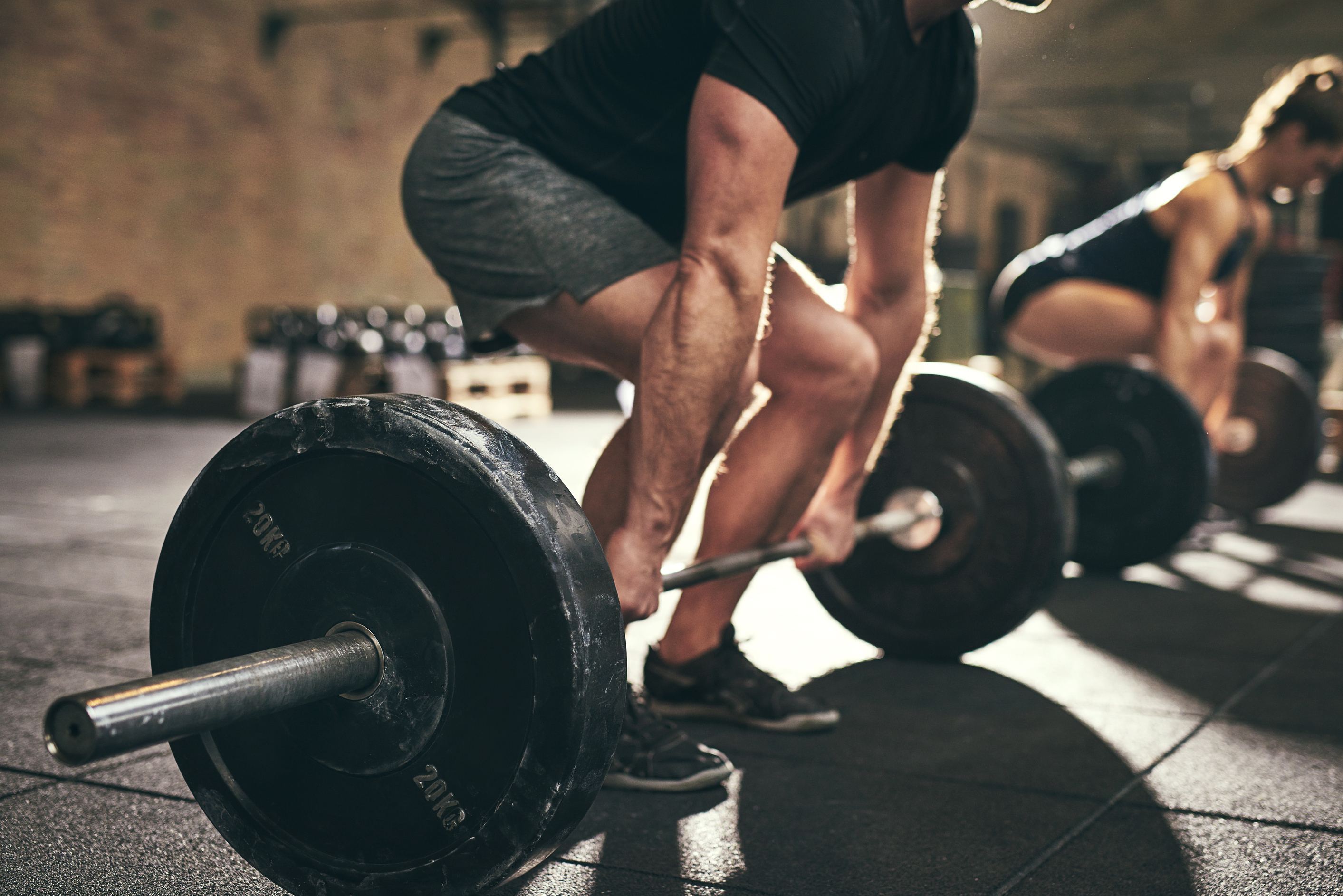 Man Doing Deadlift Training